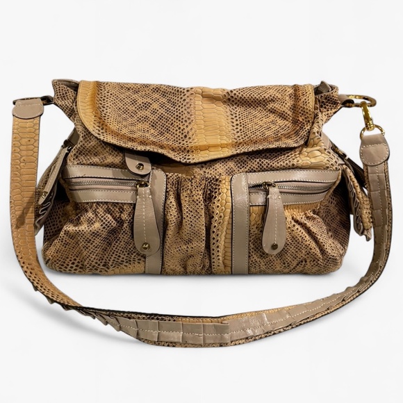 Naddya Emmendoerfer Designer Vintage Python Duffel Tote Bag Made In Brazil RARE - Picture 1 of 8